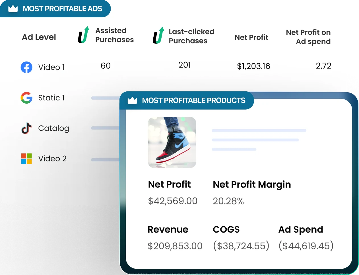 TrueProfit analytics dashboard